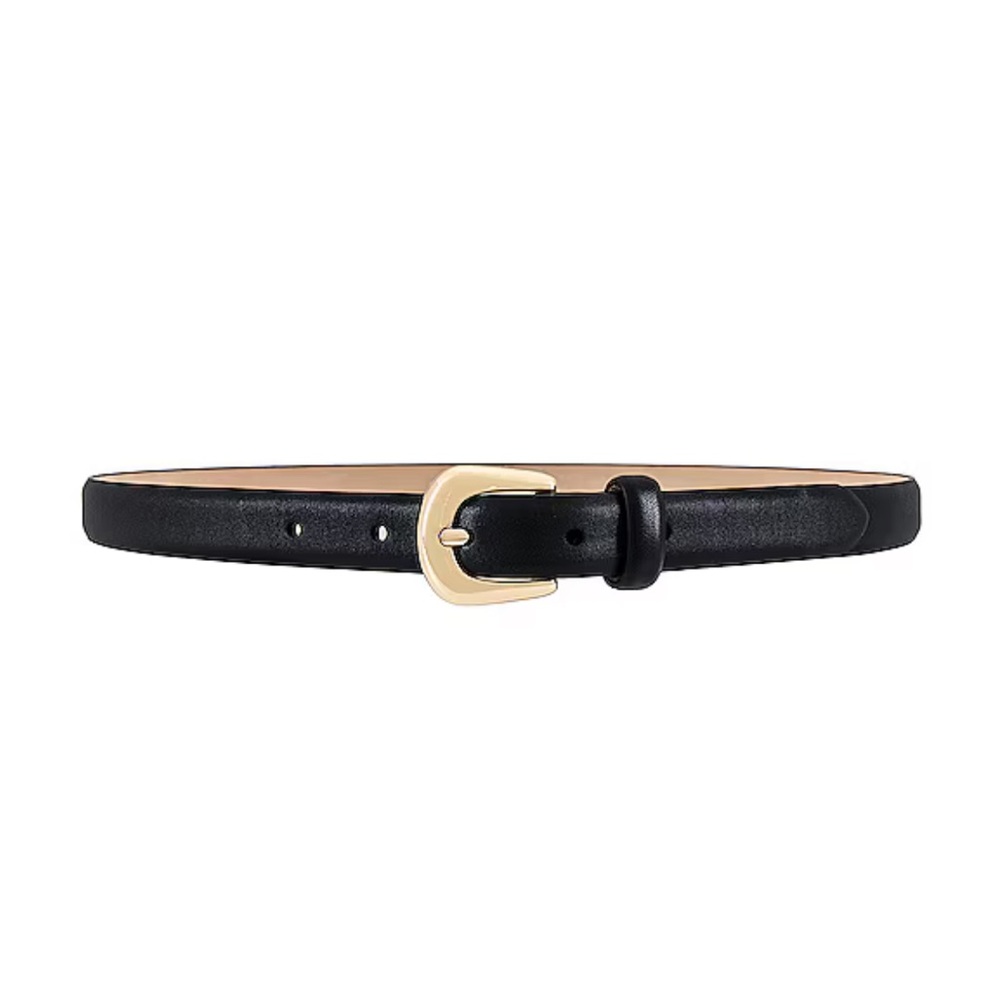 B-low the belt kenndy skinny belt in black and gold